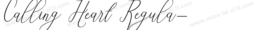 Calling Heart Regula字体转换